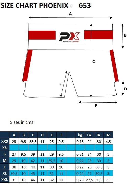 PX Thai Shorts, "Contender" schw-weiß XXL