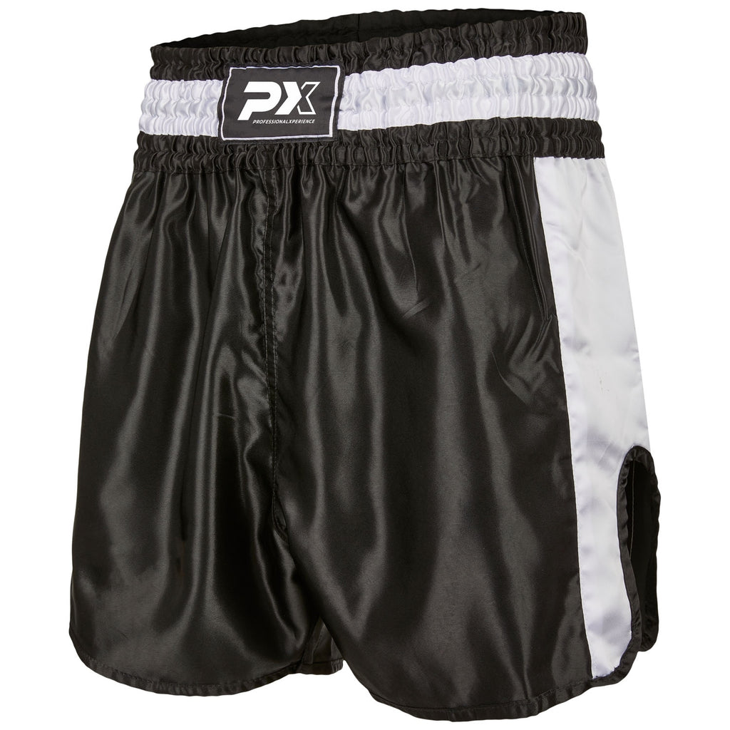PX Thai Shorts, "Contender" schw-weiß XXS