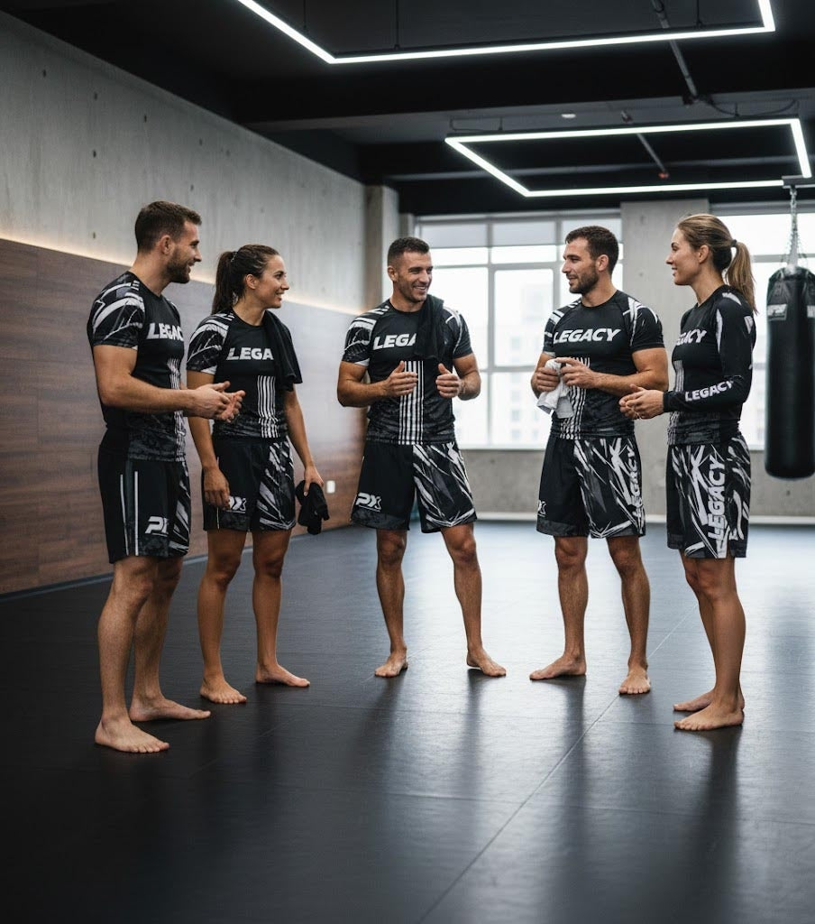 LEGACY X Rashguard langarm schwarz-grau M