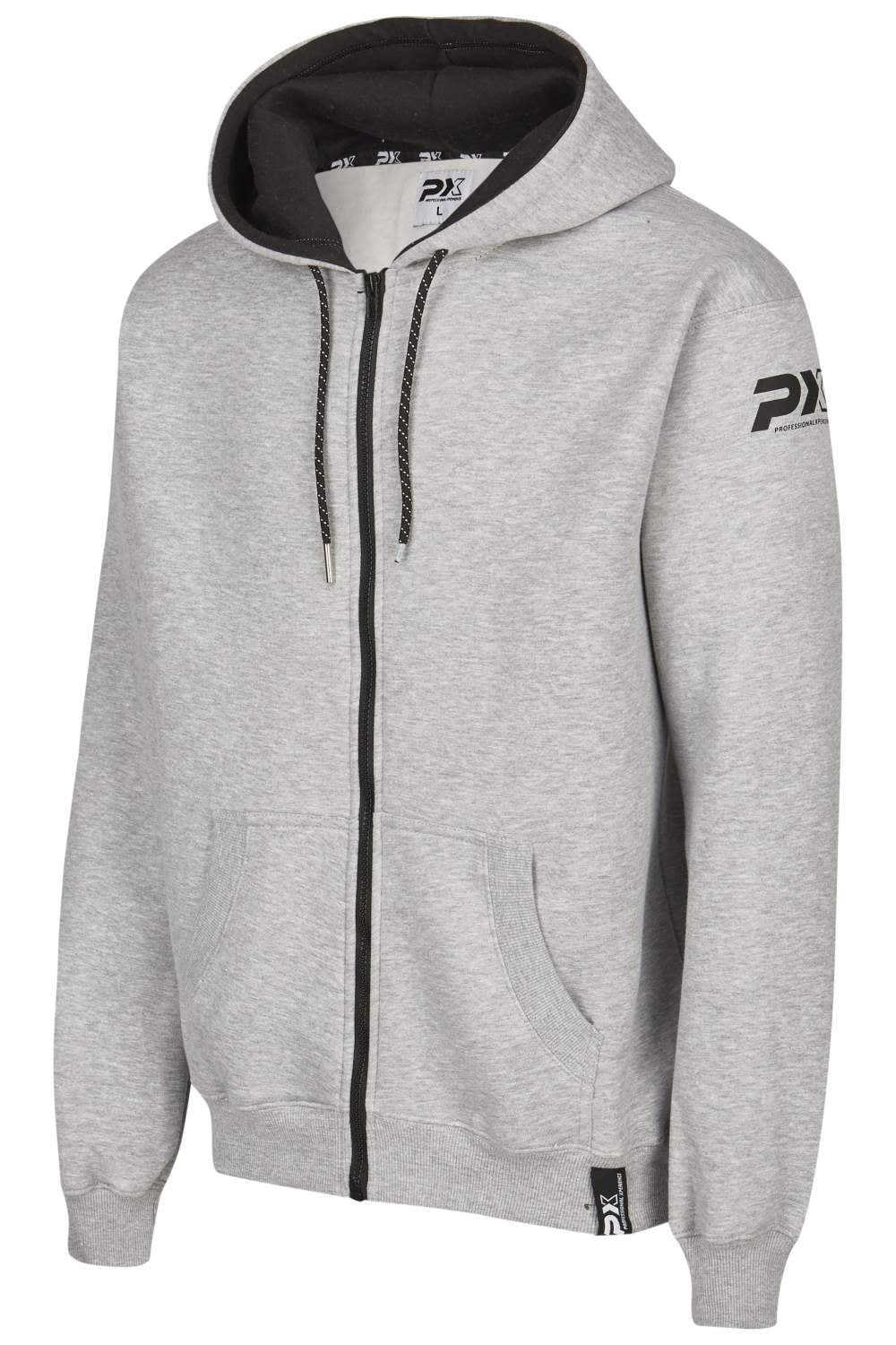 PX Zip Hoodie grau schwarz, Gr. XXXL