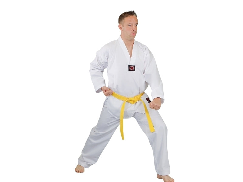Taekwondo Dobok Gr 130 Ribbed Standard w Rev