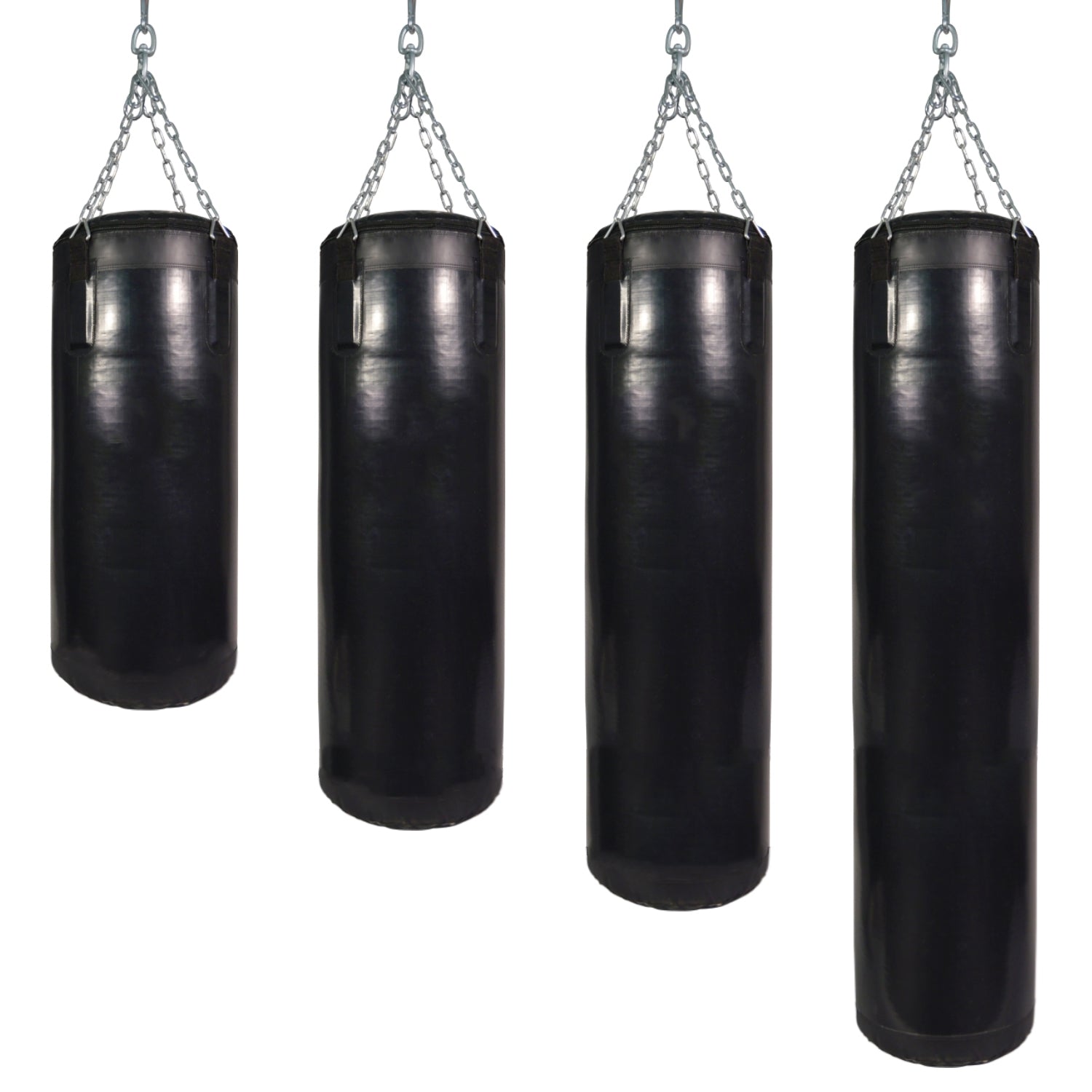 PX Boxsack Vinyl mit Stahlketten, gefüllt, schwarz, Sonderserie 100 cm