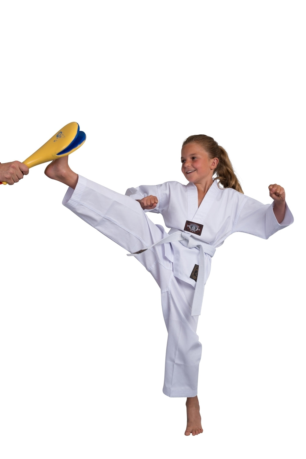 PX CHALLENGE Taekwondo weiß, Rückendruck, 130