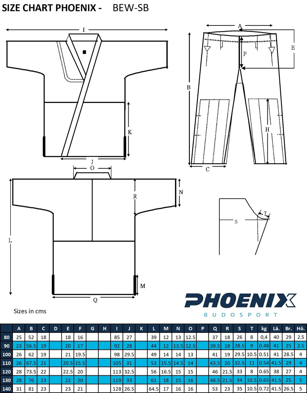 PX Anzug "Budo Kids 2" weiß-blau Gr. 130