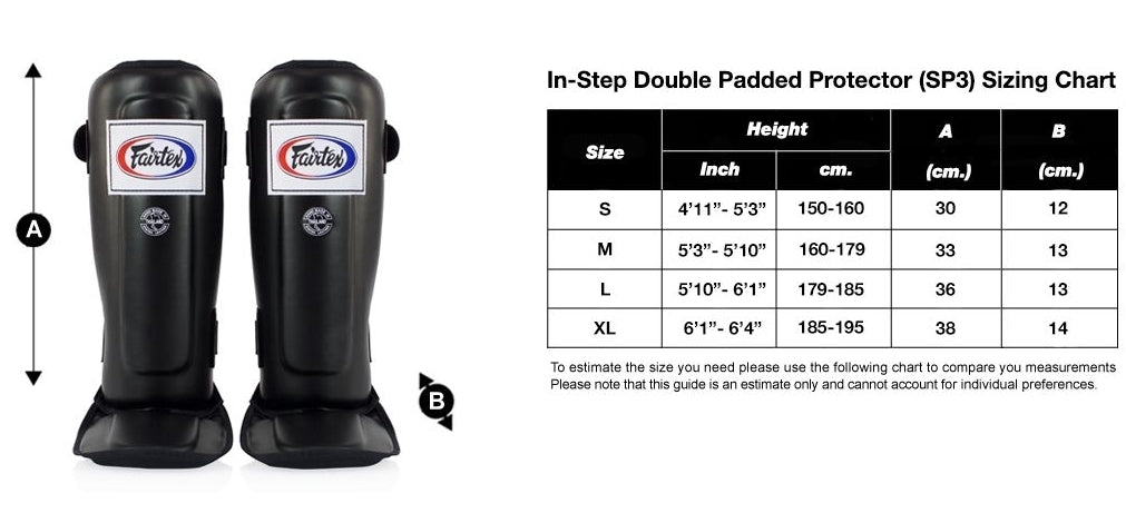 Fairtex SP3 Schienbein-Spannschutz schwarz L