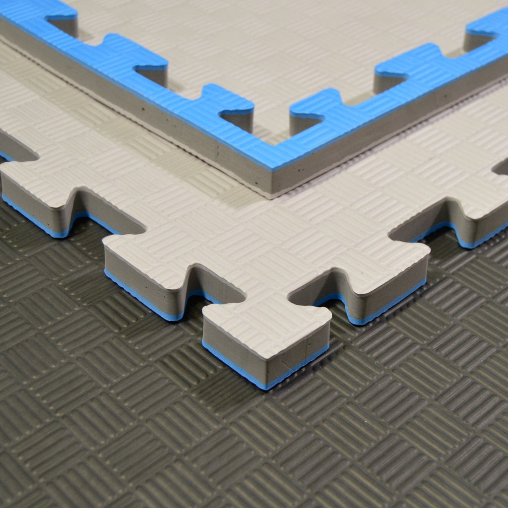 Kampfsportmatten grau/ blau 100x100x2cm
