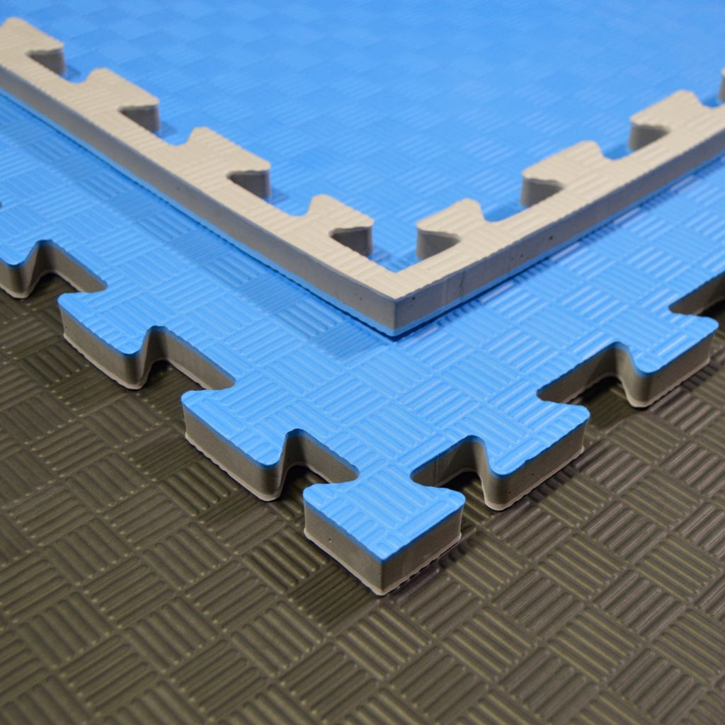 Kampfsportmatten grau/ blau 100x100x2cm