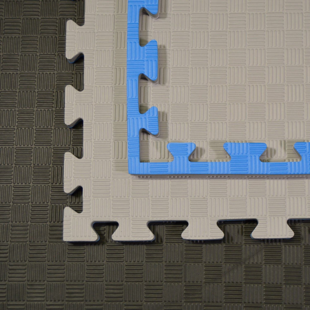 Kampfsportmatten grau/ blau 100x100x2cm