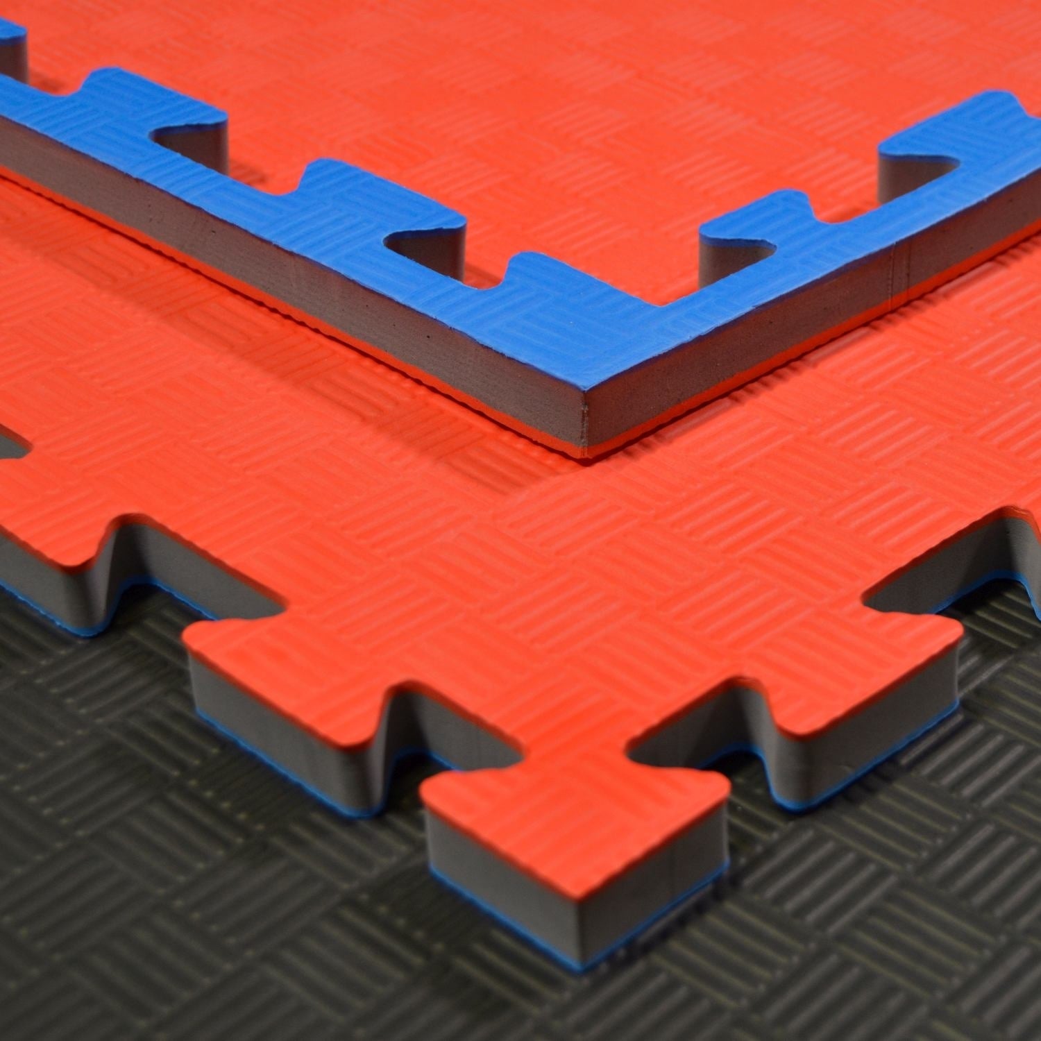 Kampfsportmatten rot/ blau 100x100x2cm