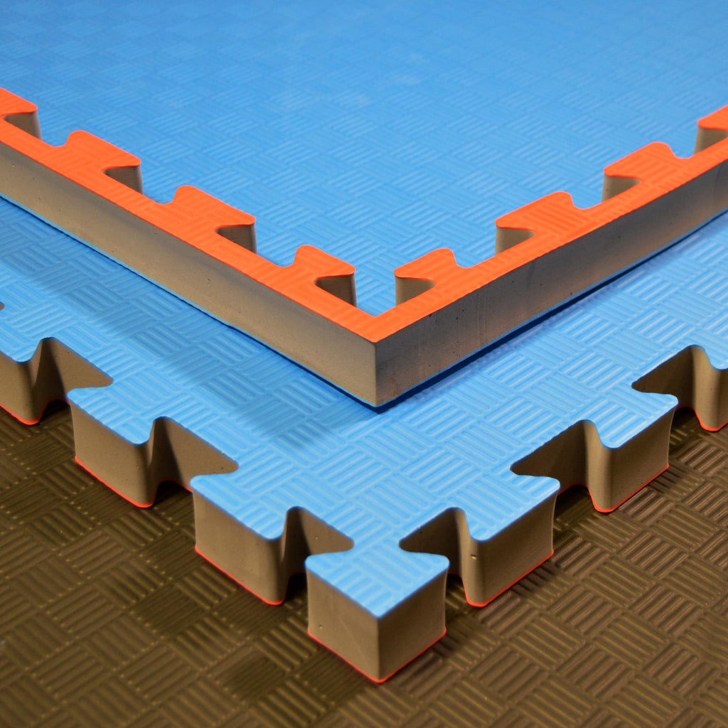 Kampfsportmatten Wendematte rot/ blau 100x100x4cm