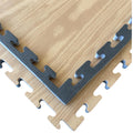 Kampfsportmatten Holzoptik/ schwarz 100 x 100 x 2,5cm