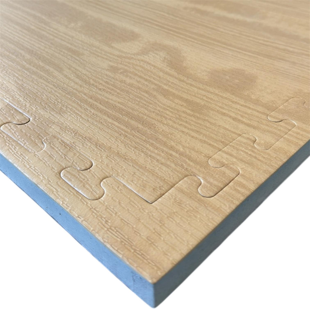 Kampfsportmatten Holzoptik/ schwarz 100 x 100 x 2,5cm