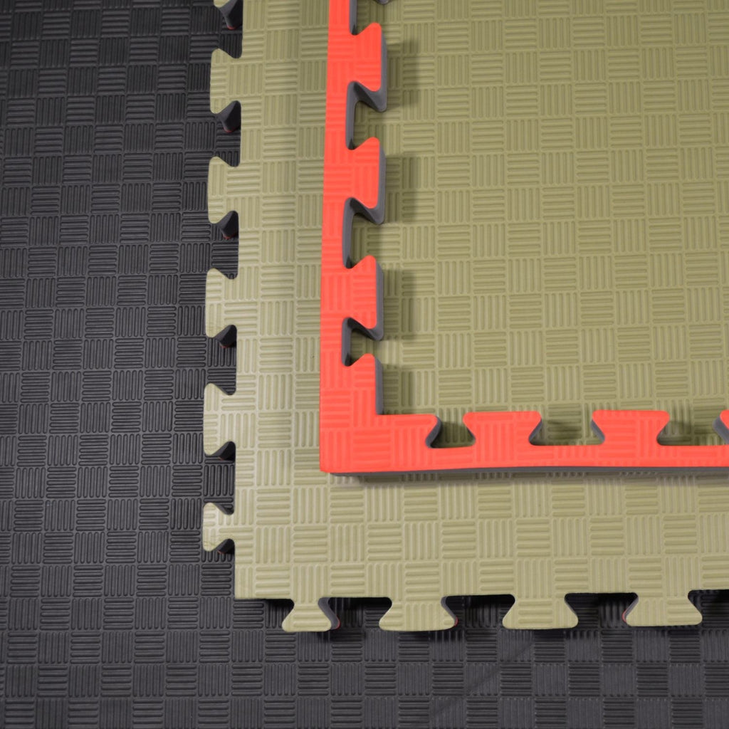 Kampfsportmatten Wendematte rot/ grün 100x100x4cm