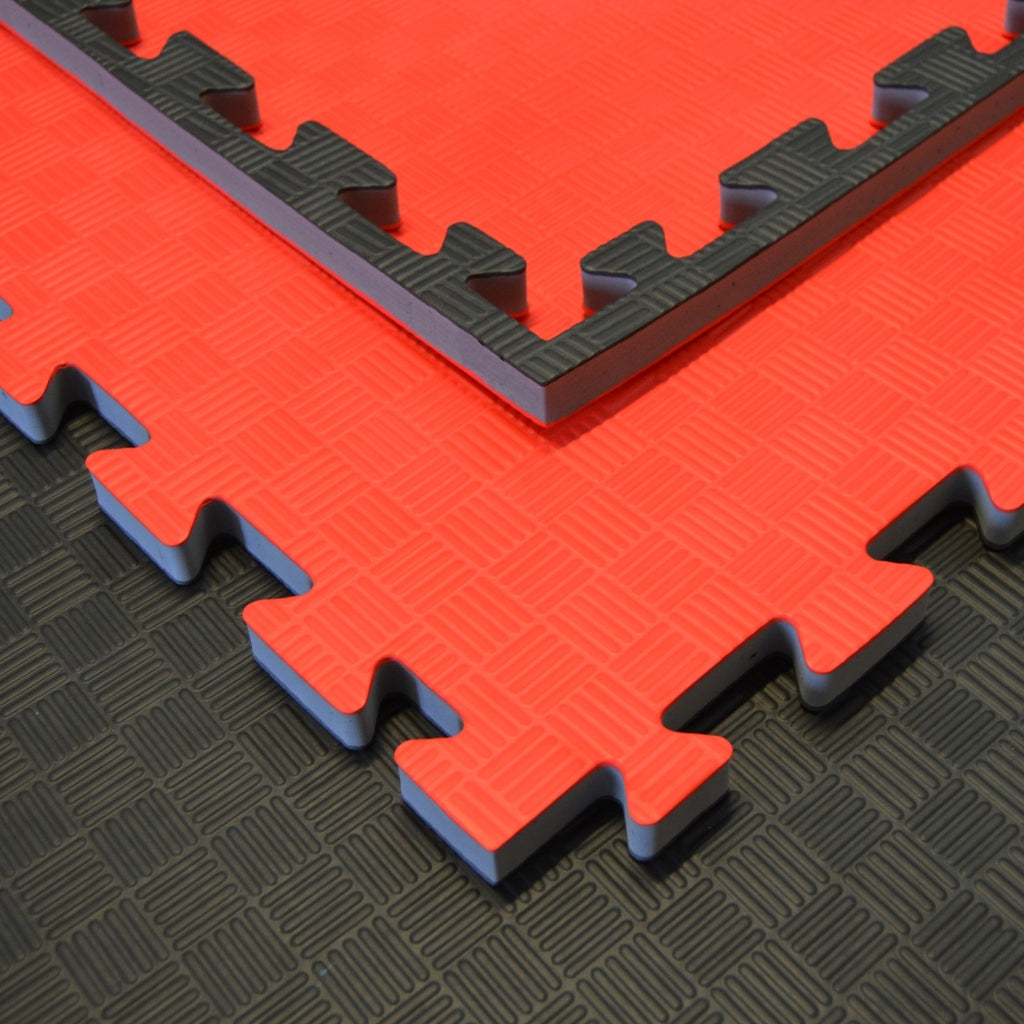 Kampfsportmatten rot/ black 100x100x2cm
