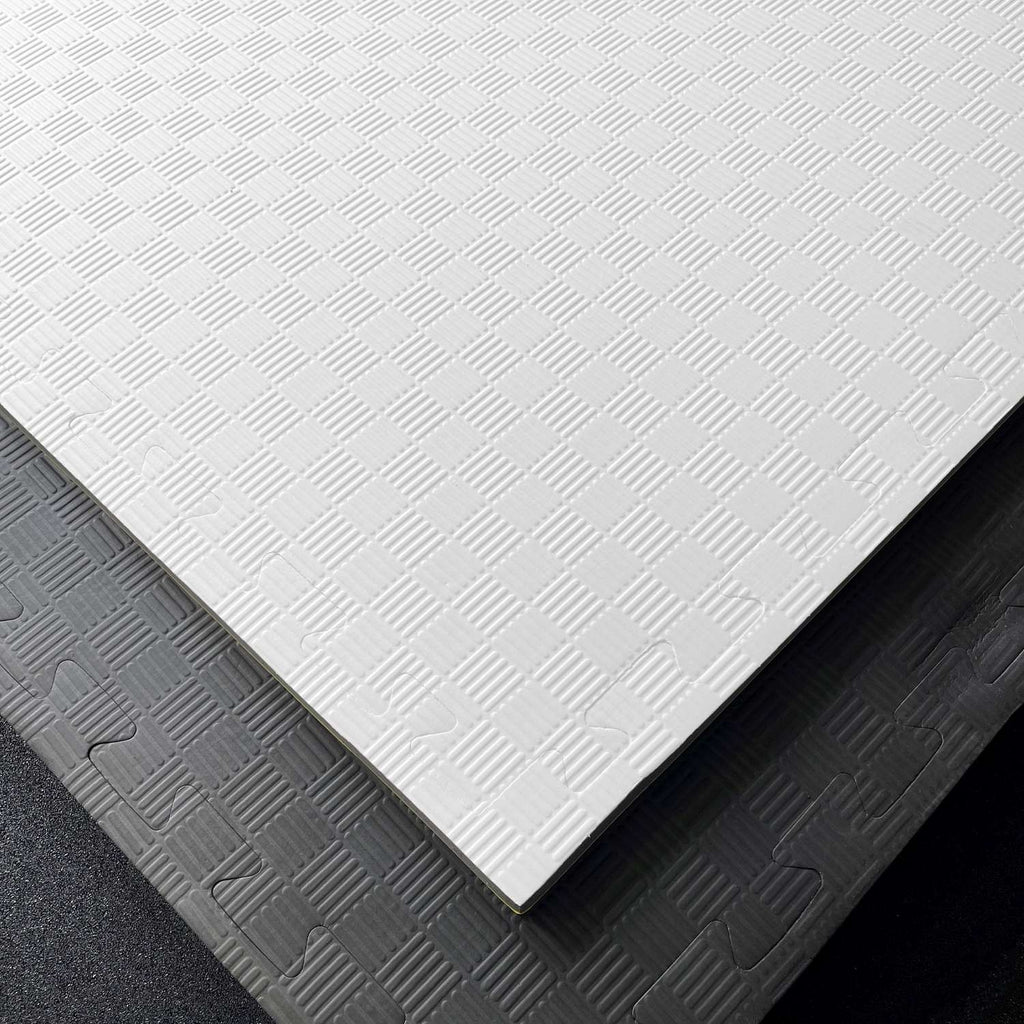 Kampfsportmatten weiß/ gelb 100x100x2cm
