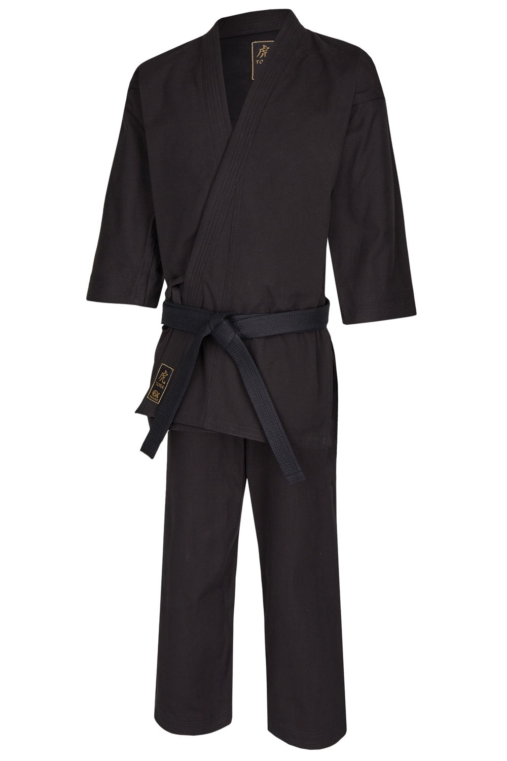 Karate Gi TORA BLACK  14oz  Canvas 180