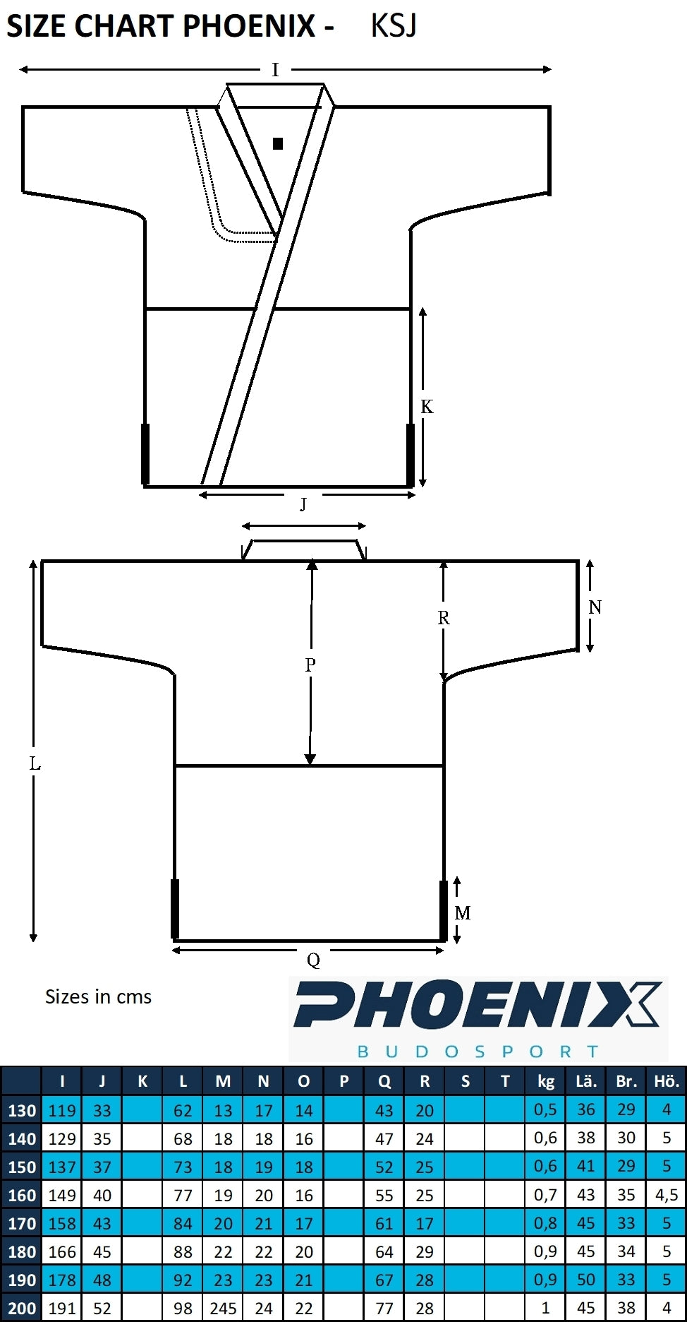 Standard-Jacke weiß  Gr 200